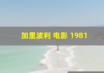 加里波利 电影 1981